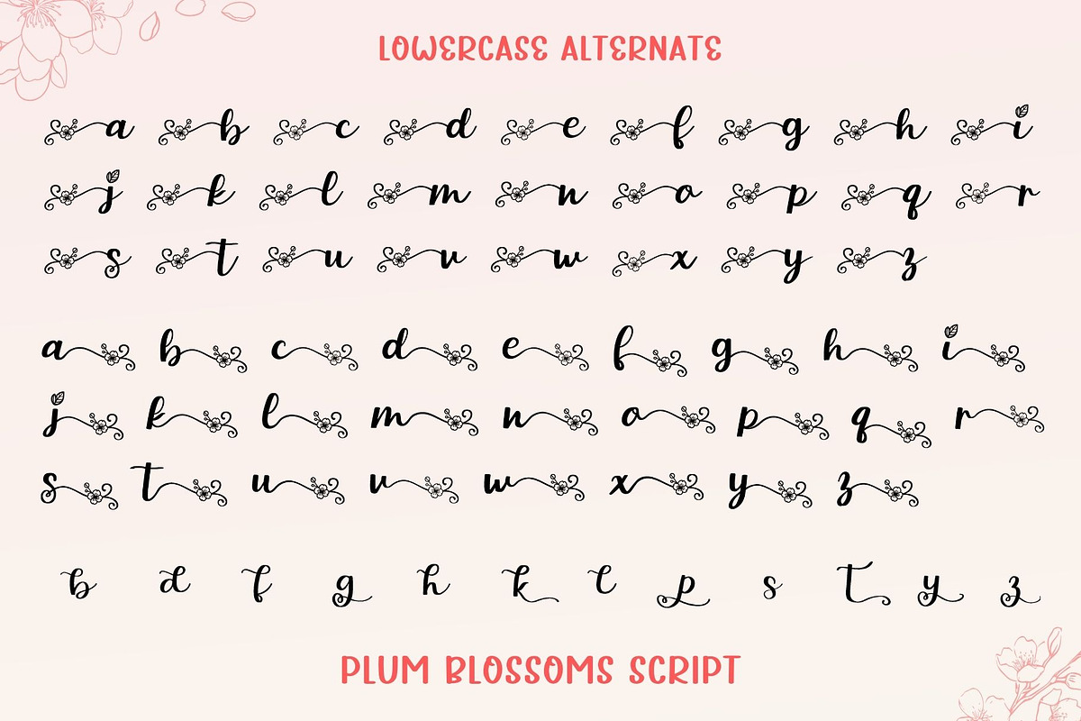 Plum Blossoms Font Duo, a Script Font by AnningArts (Photo 8 of 8)