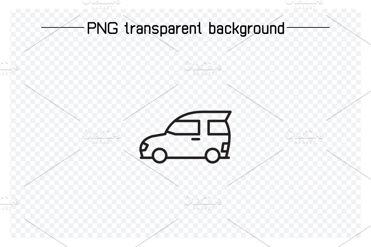 Car Icons Line Illustrations, a Transportation Illustration by Designfour (Photo 4 of 7)