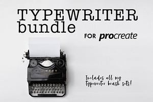 Procreate Typewriter Brush Bundle