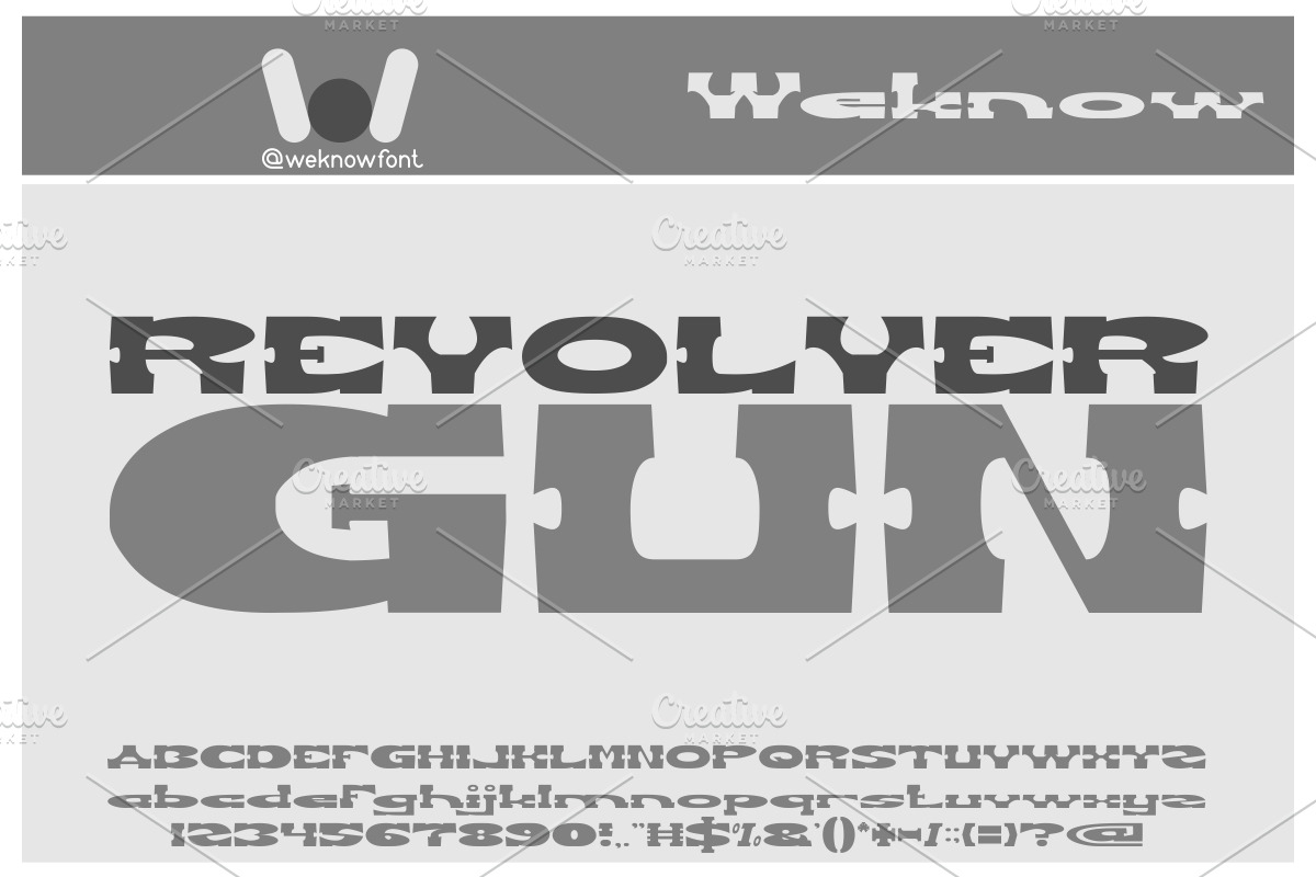 Revolver Gun font, a Font by weknow (Photo 1 of 5)