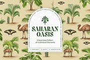 Saharan Oasis Seamless Pattern, a Pattern Graphic by PrintyleStudio (Thumbnail 1 of 16)