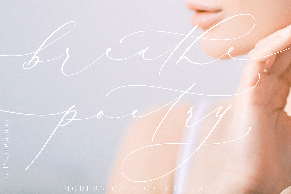 Breathe Poetry // Modern Calligraphy, a Script Font by PeachCreme (Photo 33 of 33)