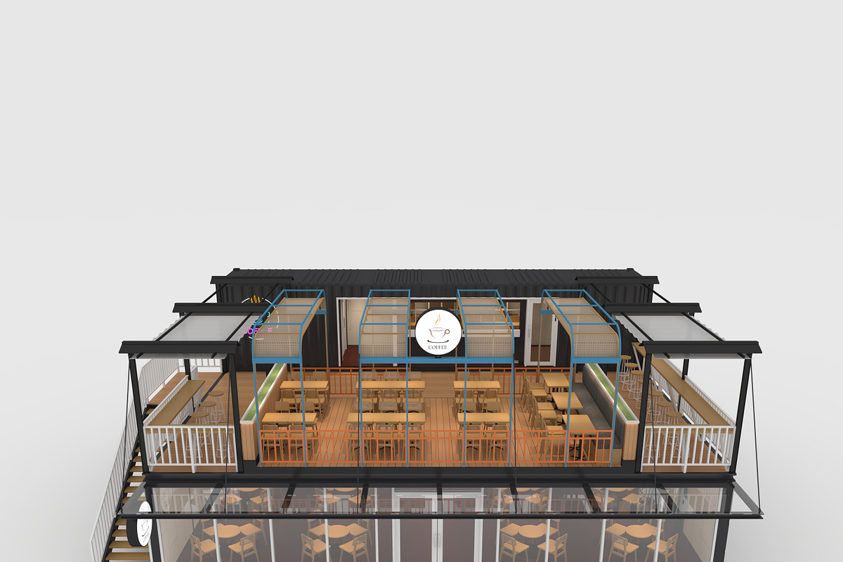 3D Model Container Cafe 16, an Architecture 3D Model by SR 3D Visual (Photo 5 of 20)