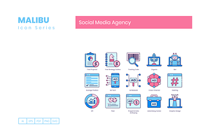 90 Social Media Agency Icons