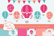Bohemian Hot Air Balloons & Patterns, an Illustration by Amanda Ilkov (Thumbnail 1 of 5)