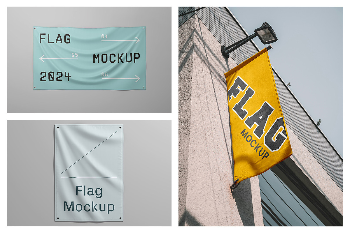 Signage Mockups vol.4 - Flag Mockups, an Advertising Mockup by MockupForest (Photo 5 of 10)