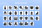 Baby Icons Set - Glyph, a Solid Icon by Kmg Design (Thumbnail 2 of 2)