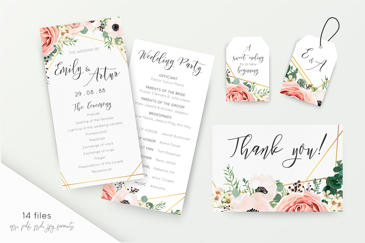 Wedding collection - Luxury pink, an Invitation Template by Alewiena (Photo 3 of 7)