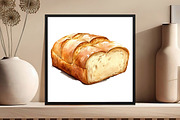 Watercolor Bread Clipart Bundle, an Illustration by DreamCafeArt (Thumbnail 7 of 8)