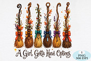 Whimsical Witch Broomstick PNG, a Seasonal Illustration by Daily.Designs (Thumbnail 1 of 5)