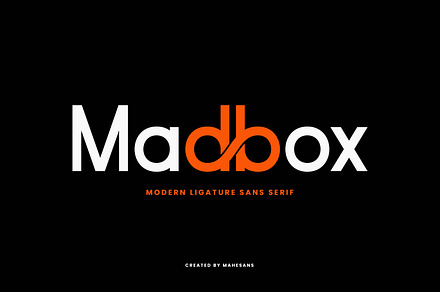 Madbox | Modern Ligature Sans Serif, a Sans Serif Font by Mahesans Co