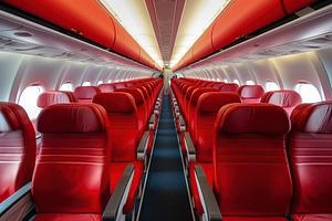 Empty passenger airplane seats, a Transportation Photo by AlyaAnd