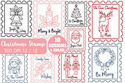 Christmas Stamp PNG Bundle, an Illustration by Daily.Designs (Thumbnail 1 of 11)