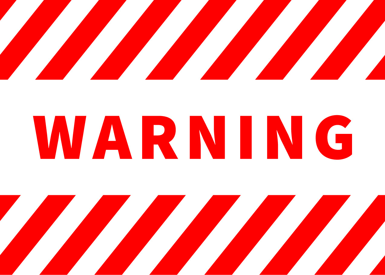 Warning plate, red danger sign, an Illustration by BestPics