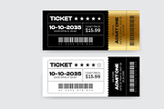 Black and White Simple tickets, a Stationery Template by Kazi Hossain (Thumbnail 2 of 3)