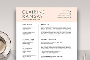 Professional Resume Template RE014