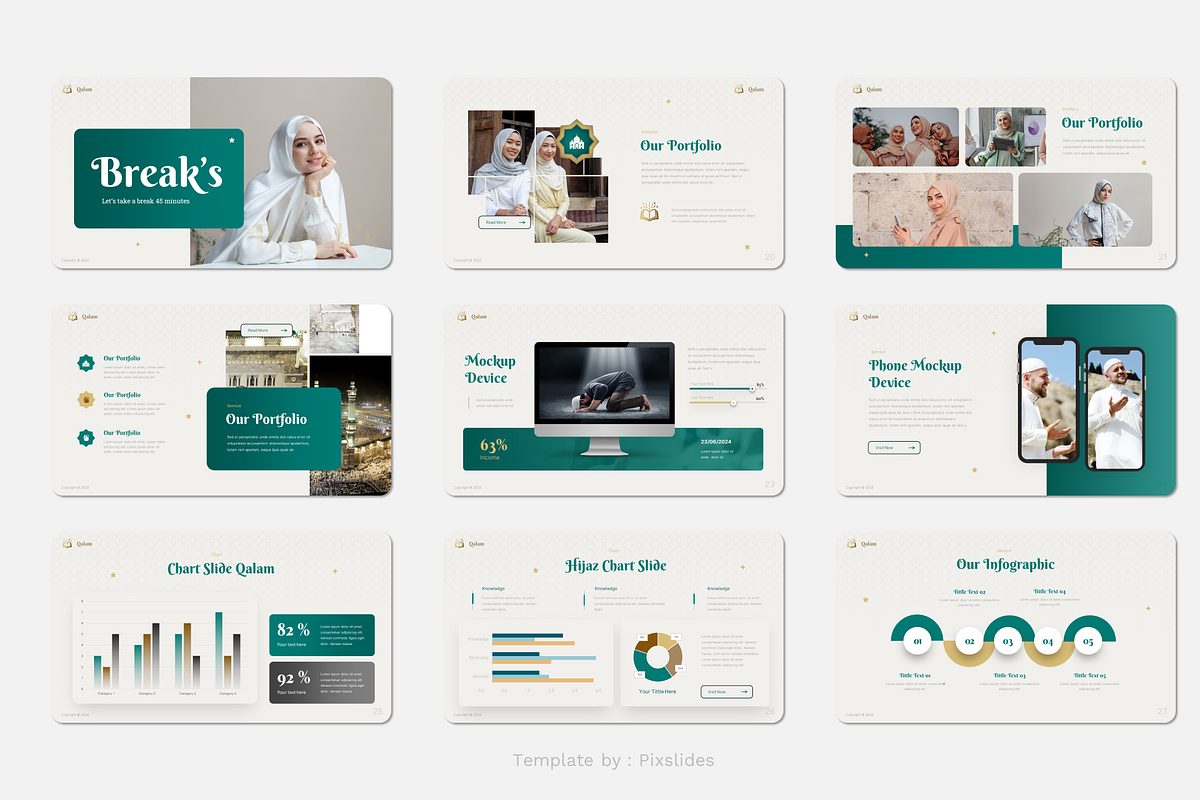 Islamic Centre & Mosque PowerPoint, a Presentation Template by Pixslides (Photo 4 of 5)
