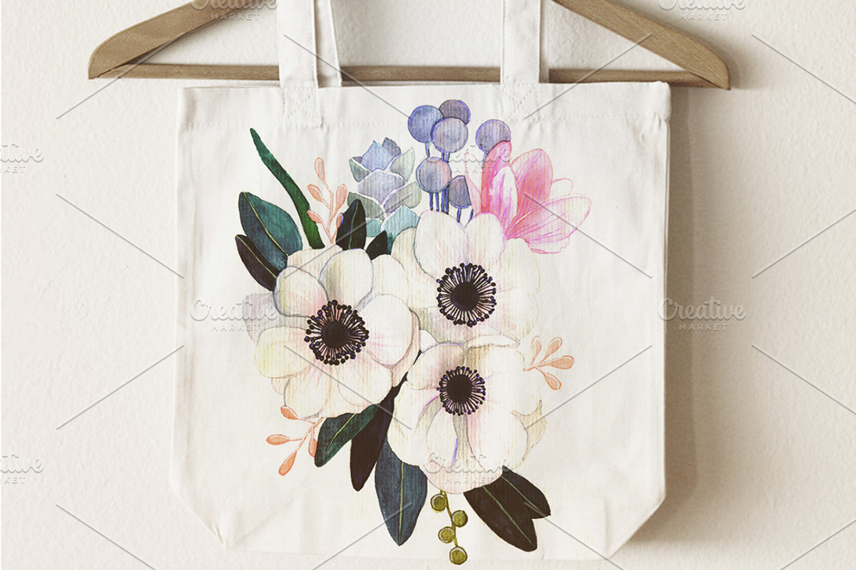 watercolor flower bouquets, a Decorative Illustration by Vavavka (Photo 5 of 6)