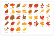 36 Autumn Elements + 12 Patterns, a Graphic by monkik (Thumbnail 8 of 12)