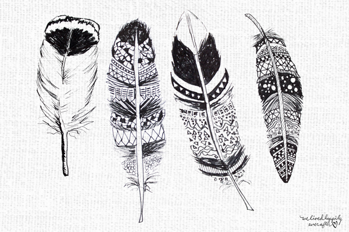 BOHO RUSTIC FEATHERS, an Illustration by WeLivedHappilyEverAfter (Photo 2 of 2)