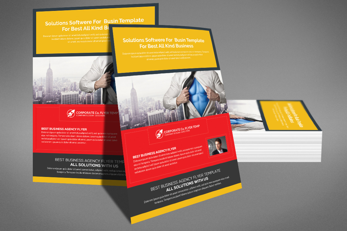 Solution and Software Flyer Template, a Flyer Template by graphicforest