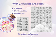 70 Bottle Potion Procreate Stamps, a Brush Add-On by ProcreateiBox (Thumbnail 4 of 4)