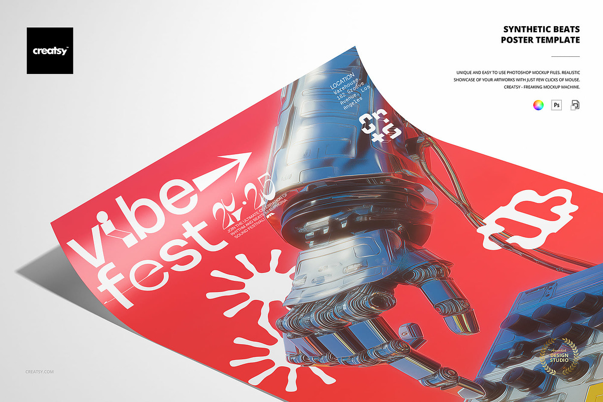 Synthetic Beats Poster Template, a Poster Template by creatsy5 (Photo 1 of 4)