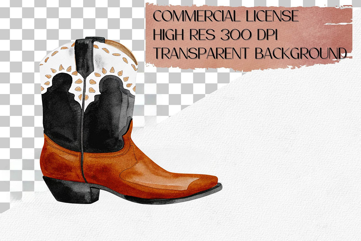Watercolor Western Clipart Set, an Illustration by CropUp Creative (Photo 4 of 4)