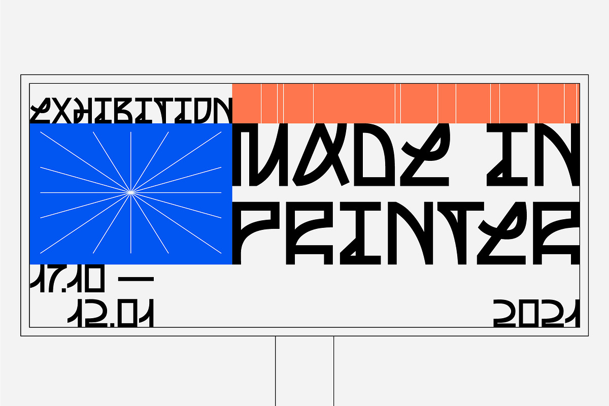 SK Nagot — Modern Decorative Font, a Font by Shriftovik Type Foundry (Photo 9 of 10)