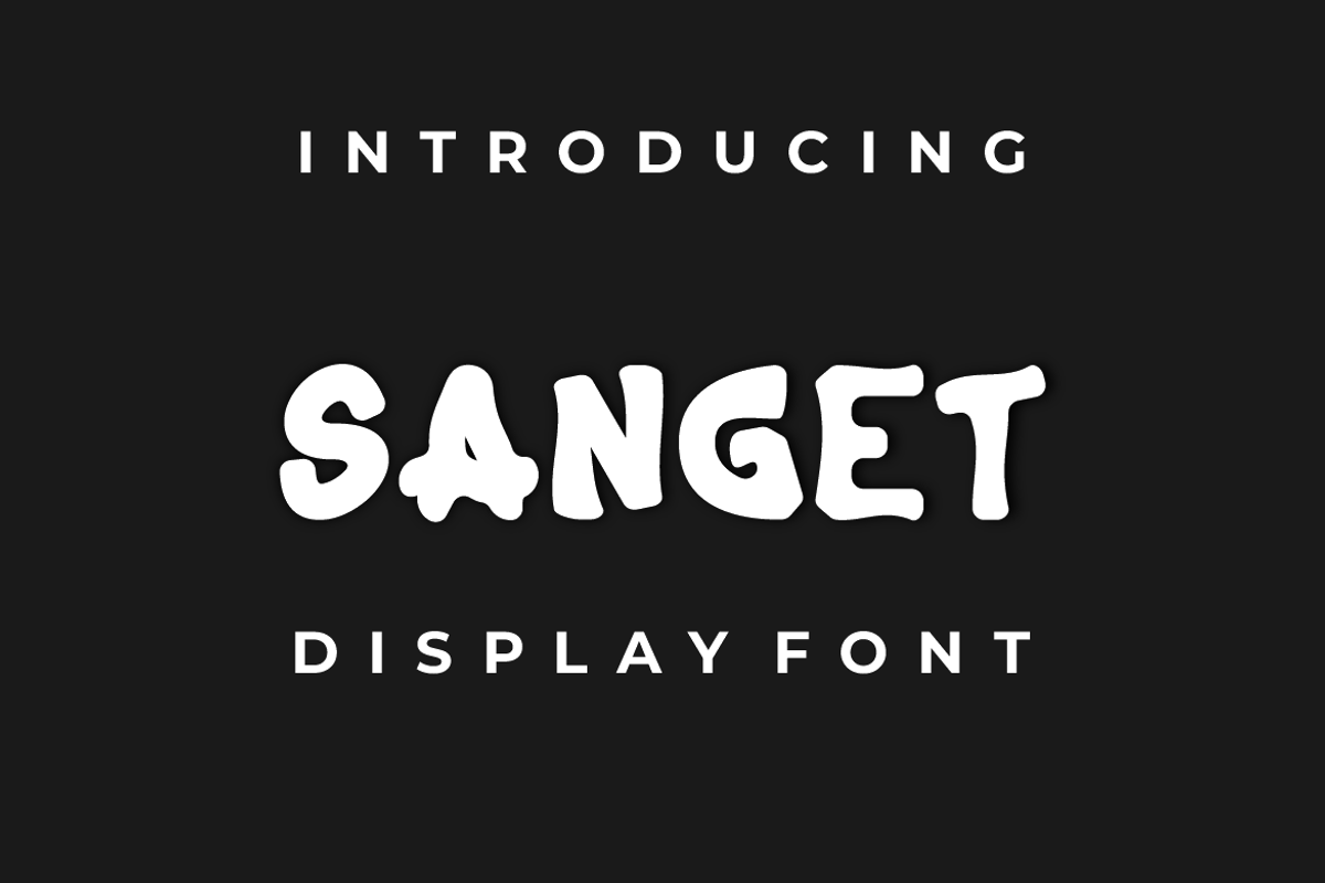 SANGET FONT, a Sans Serif Font by MaikoHatta (Photo 1 of 2)