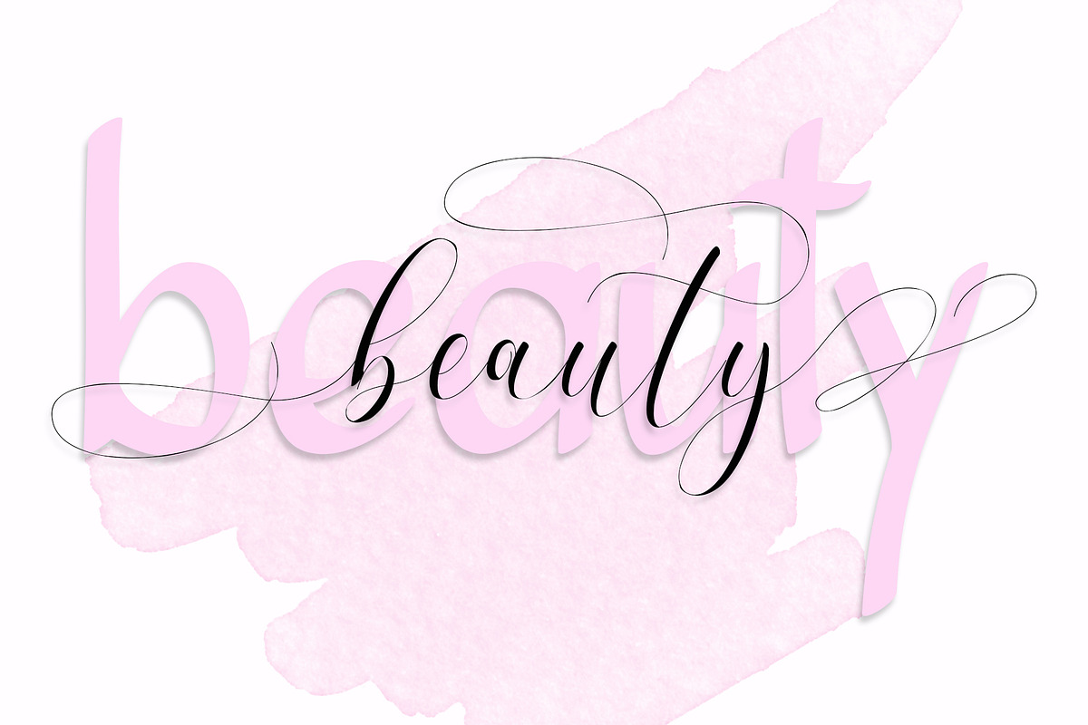 Refillia Calligraphy 'Beauty', a Script Font by Aldedesign (Photo 16 of 16)