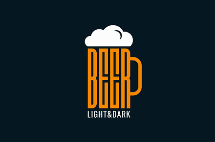 Beer mug logo monogram on black., an Object Graphic by PushLogo