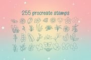 250+ Procreate kawaii flower stamps, a Brush Add-On by laura.design (Thumbnail 4 of 7)
