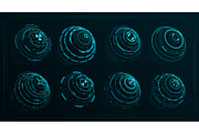 HUD futuristic circular panels, a Technology Illustration by Vector Tradition (Thumbnail 1 of 3)