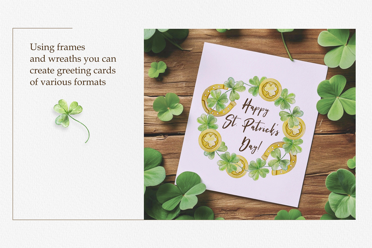 St Patrick's Day Watercolor Clipart, a Seasonal Illustration by Farida Bik (Photo 7 of 11)