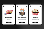 Black Friday Icon Set, an Object 3D Model by Flat Icons (Thumbnail 6 of 8)