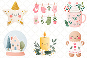 Watercolor Cute Christmas Clipart, an Illustration by Black Bird Studio (Thumbnail 2 of 6)