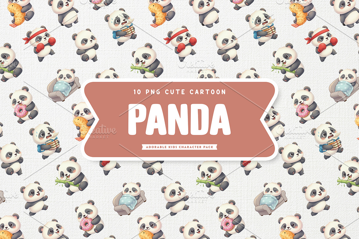 Kawaii Chibi Panda Cute Character, an Animal Illustration by Gohsantosa (Photo 2 of 4)