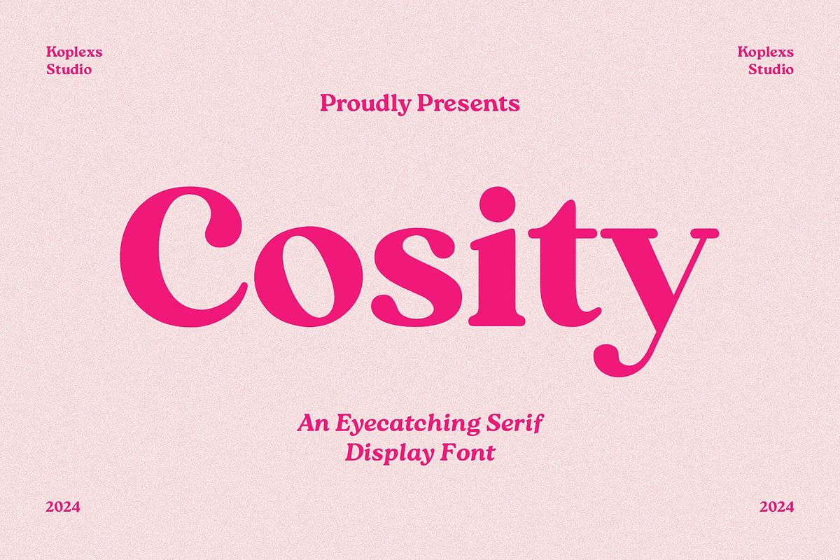 Cosity - Display Serif Font, a Serif Font by Koplexs Studio (Photo 1 of 10)