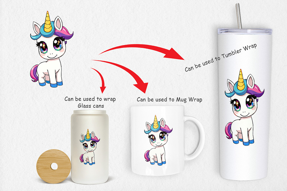 Cute Baby Unicorn Clipart, a Graphic by Artnoy (Photo 4 of 5)