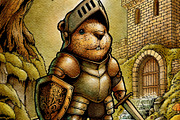 Watercolor Fantasy Creature, Beaver, an Animal Illustration by NStudio (Thumbnail 1 of 8)