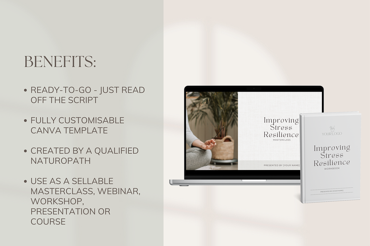 Done-For-You Stress Masterclass, a Presentation Template by Naturopath Hub (Photo 2 of 9)