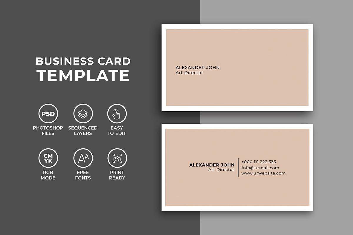 Simple Minimal Business Card, a Business Card Template by Saman Osama (Photo 4 of 6)