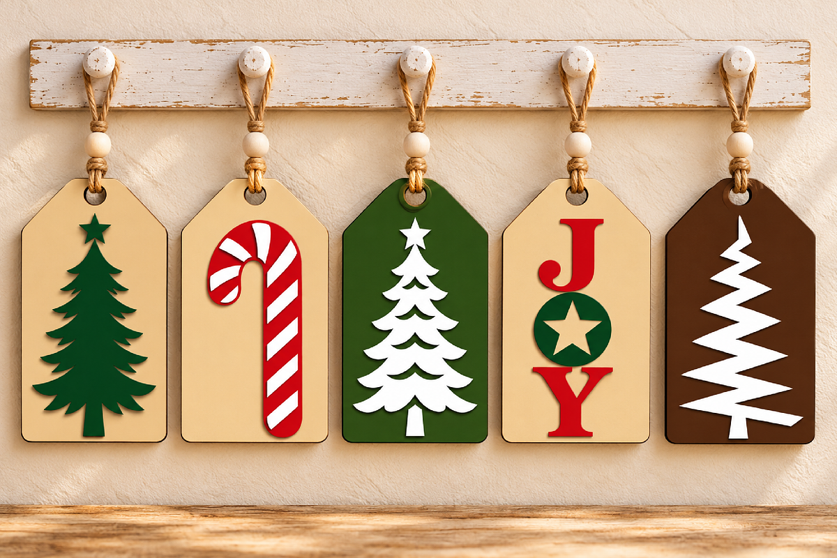 3D Christmas Tag Laser Cut SVG, an Object Graphic by Canvas Craft