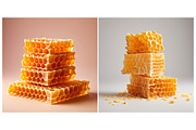 Golden Honeycomb Pieces Honey, a Background Graphic by IrySha (Thumbnail 4 of 7)