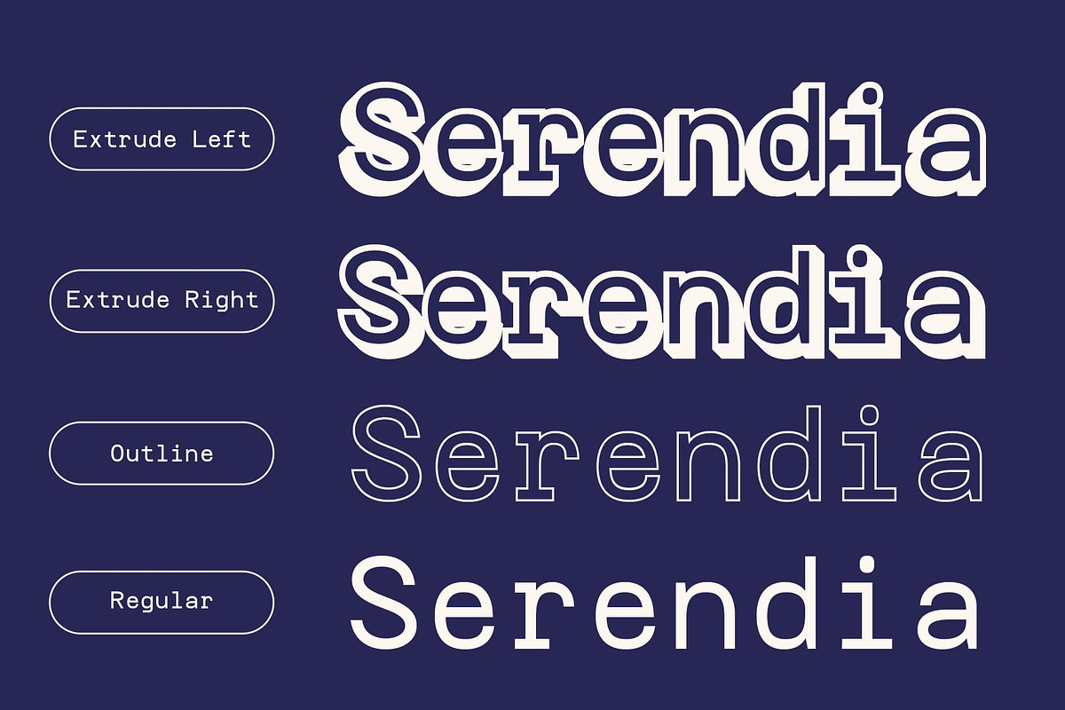 CS Alice Mono 3D, a Sans Serif Font by Craft Supply Co. (Photo 2 of 8)