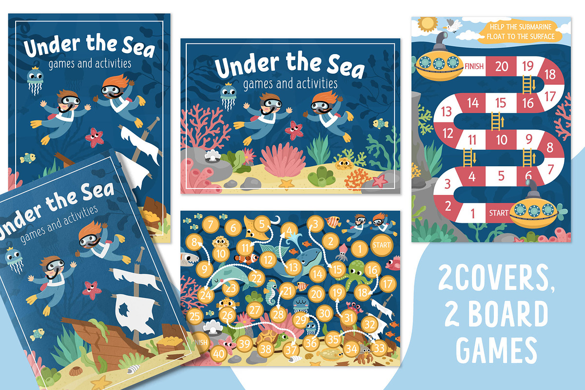 Under the sea games and activities, an Education Illustration by Lexi Claus