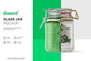 Clear Glass Jar Mockup, a Packaging Mockup by Green Art (Thumbnail 5 of 8)