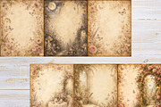 Vintage Fairy Garden Journal Pages, a Background Graphic by LA Design (Thumbnail 2 of 10)