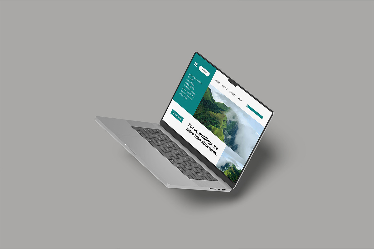 Laptop Mockup, a Device Mockup by lamorastudio (Photo 7 of 11)